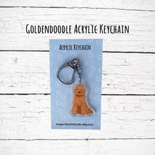 Load image into Gallery viewer, Goldendoodle (#4) acrylic zipper pull
