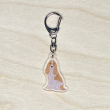 Load image into Gallery viewer, English Cocker Spaniel (fawn and white) acrylic zipper pull
