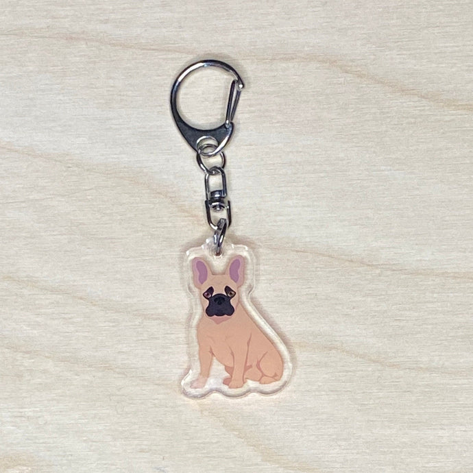 French Bulldog acrylic zipper pull