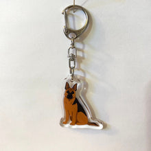 Load image into Gallery viewer, German Shepherd acrylic zipper pull
