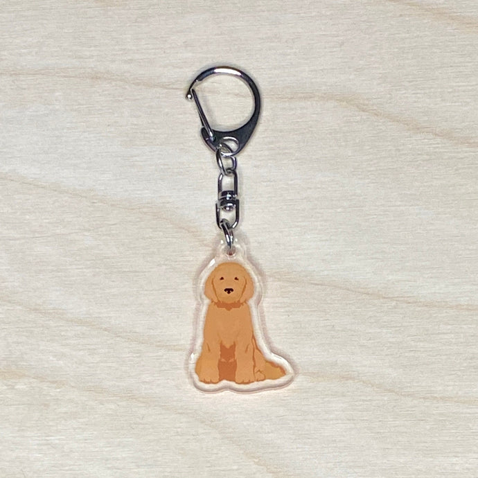 Goldendoodle (#4) acrylic zipper pull