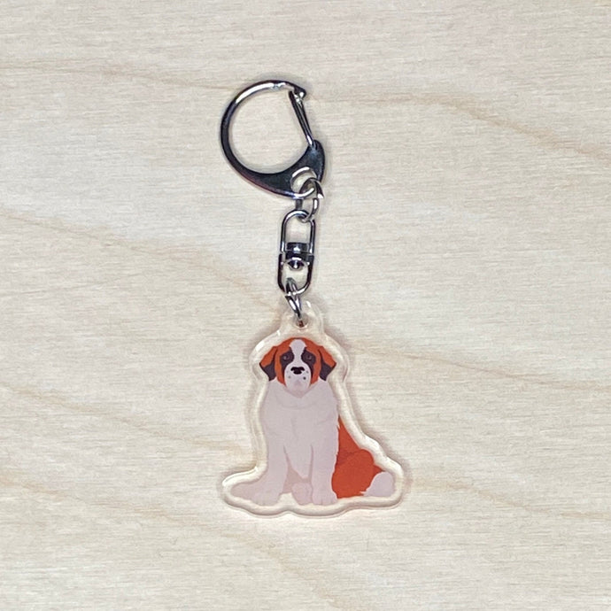 St. Bernard acrylic zipper pull