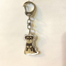 Load image into Gallery viewer, Miniature Schnauzer (natural ears) acrylic zipper pull
