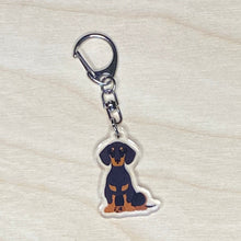 Load image into Gallery viewer, Dachshund acrylic zipper pull
