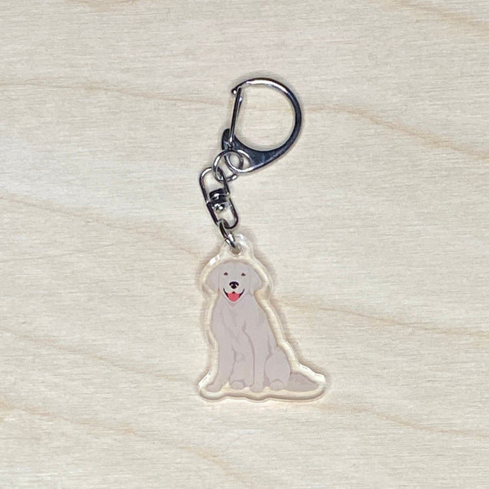 Golden Retriever (#2) acrylic zipper pull