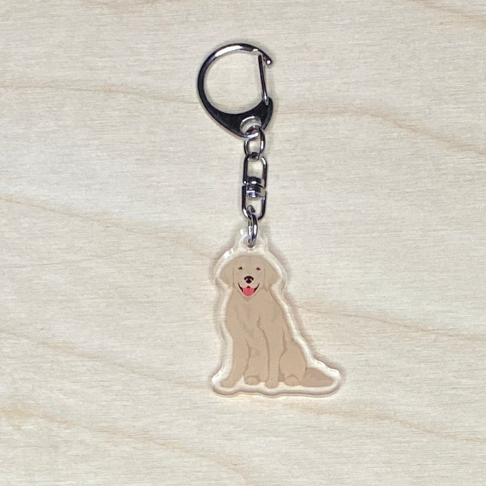 Golden Retriever (#3) acrylic zipper pull