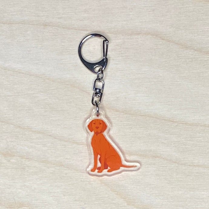 Vizsla acrylic zipper pull