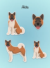 Load image into Gallery viewer, Akita Vinyl Sticker Set
