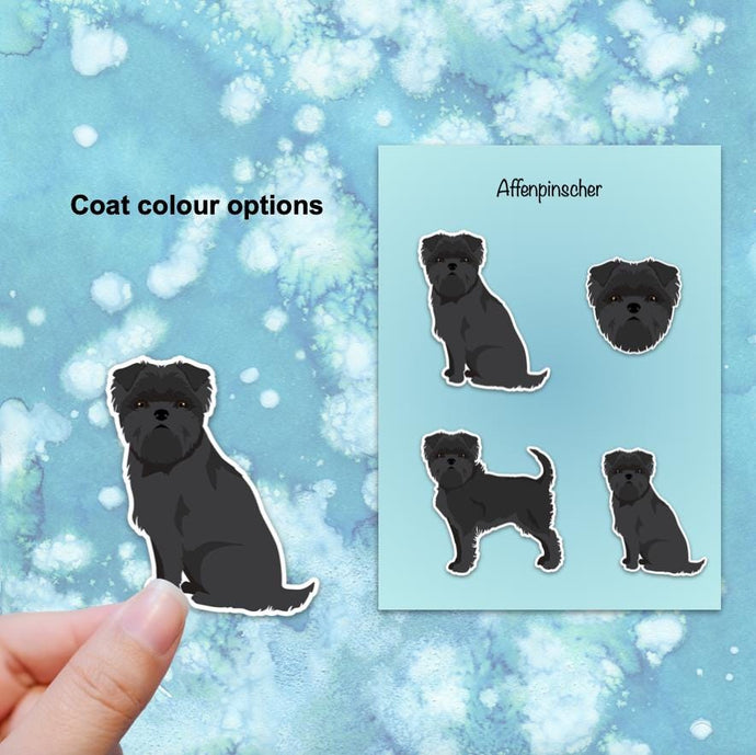 Affenpinscher Vinyl Sticker Set