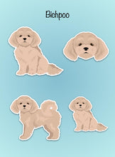 Load image into Gallery viewer, Bichpoo (Bichon Frise/Poodle mix) Vinyl Stickers Set
