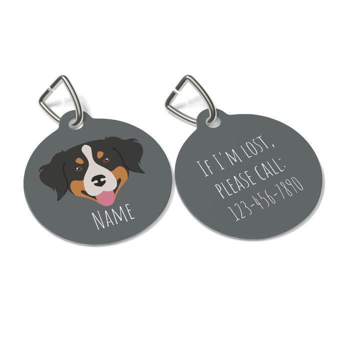 Bernese Mountain Dog ID Tag Personalized