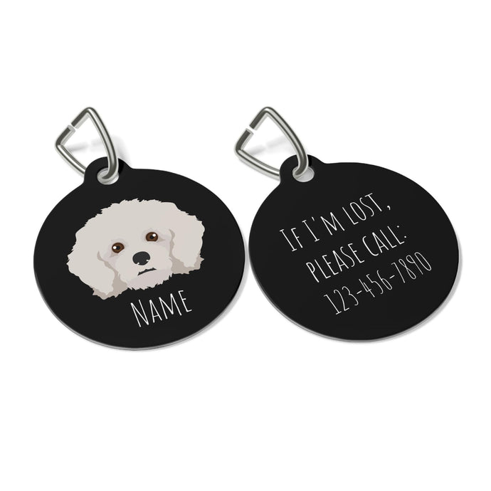 Bichon Frise ID Tag Personalized