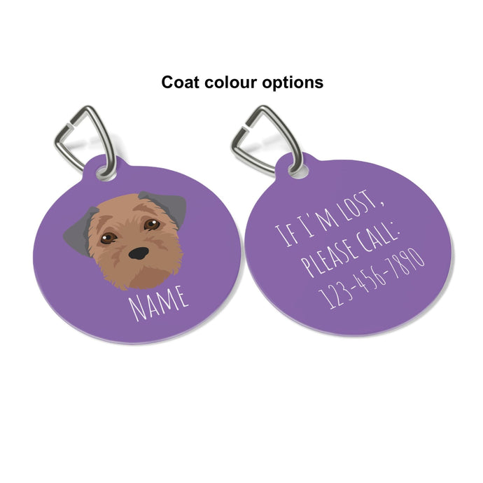 Border Terrier ID Tag Personalized