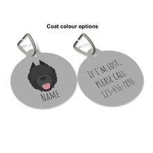 Load image into Gallery viewer, Bouvier des Flandres (cropped ears) ID Tag Personalized
