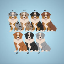 Load image into Gallery viewer, Miniature American Shepherd Vinyl Sticker Sheet
