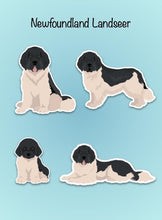 Load image into Gallery viewer, Newfoundland Landseer Vinyl Sticker Set
