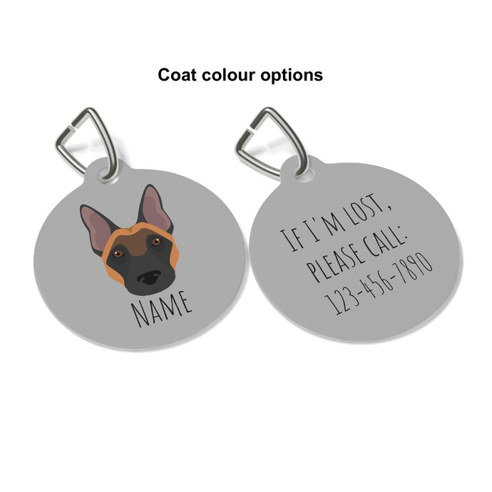 Belgian Malinois ID Tag Personalized