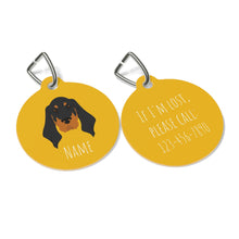 Load image into Gallery viewer, Black and Tan Coonhound ID Tag Personalized
