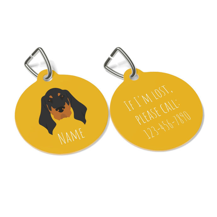 Black and Tan Coonhound ID Tag Personalized