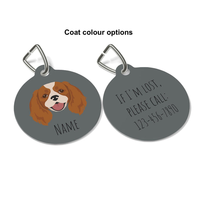 Cavalier King Charles Spaniel ID Tag Personalized